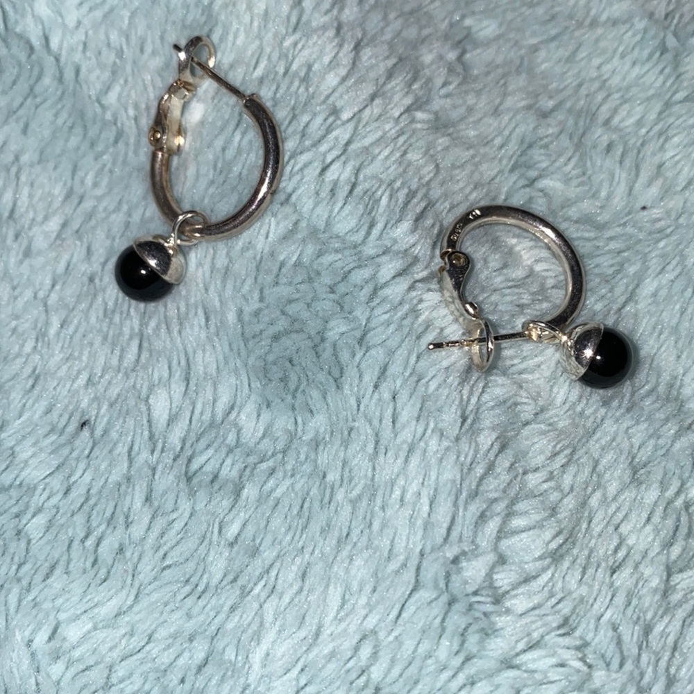 dangly black earrings